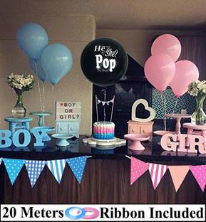 Amfin Pink Blue Blue Pink Baby Shower Props For Decoration Baby Shower Polka Dot Banner Amfin Pink Blue Blue Pink Baby Shower Props For Decoration Baby Shower Polka Dot Banner