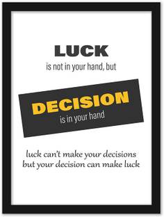 Motivational Quote Poster With Frame For Office Wall School