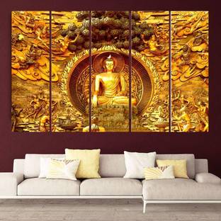 Rajo Beautiful Red Buddha Wall Painting For Living Room Bedroom