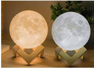 Anveksha Moon Lamp 7 1 Inch Moon Lamp Large 16 Colors Led 3d Print Moon Light With Stand Remote And Touch Control Diameter7 1 Inch Table Lamp Price In India Buy Anveksha Moon Lamp 7 1