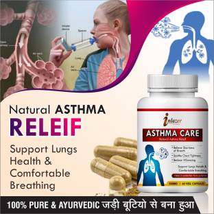 inlazer Asthama Care Herbal Capsules For Help in asthma problems 100% Pure Ayurvedic