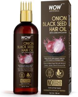WOW SKIN SCIENCE Onion Black Seed Hair Oil - WITH COMB APPLICATOR -  Controls Hair Fall - NO Mineral Oil, Silicones, Cooking Oil & Synthetic  Fragrance Hair Oil - Price in India,