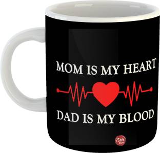 The Elite Store Mom dad heartbeat Printed Ceramic Coffee Mug Price in India  - Buy The Elite Store Mom dad heartbeat Printed Ceramic Coffee Mug online  at 