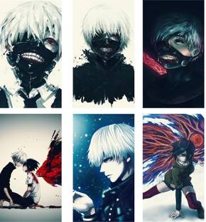 Get Wallpaper Combo Of 6 Anime Wall Poster Tokyo Ghoul Anime Poster Paper Print Desktop Wallpaper Free