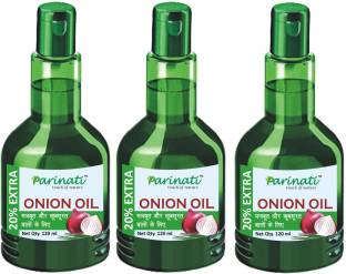 Parinati Onion Oil for Hair Regrowth & Hair Fall Control Pack of 3 Hair Oil