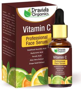 Dravida Organics Profession Vitamin C Serum + Moisturiser - for Soft & Radiant Skin With Antioxidants, Hyaluronic Acid, Retinol
