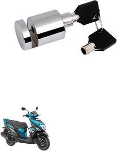 Qiisx Heavy Duty Disc Brake Lock Anti Theft Stainless Steel 7mm Pin Wheel Locking Security Lock for Bike and Motorcycle (Chrome)_Yamaha Ray ZR Disk_RoundX_1431 Disc Lock