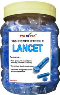 Pin to Pen Blood Lancets 100 Needles Glucometer Lancets