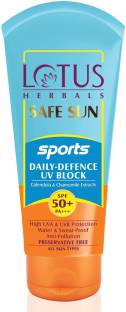 LOTUS HERBALS Safe Sun Sports Daily-Defence UV Block SPF 50+| PA+++ - SPF 50+ PA+++