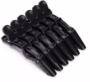 shri kanth art Hair Styling Sectioning Plastic Hair Clips Use in Parlor,  Saloon and Home Use For Men and Women (Dark Black, 6 Pcs) Hair Clip Price  in India - Buy shri
