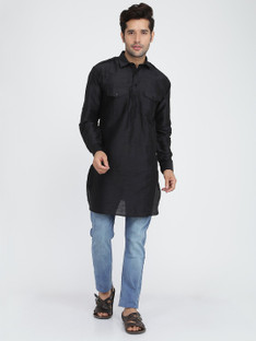 Royal Kurta Men Solid Pathani Kurta 