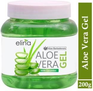 ELINA Aloe Vera Gel NATURAL & Pure- Multipurpose Gel for Skin and Hair 200g