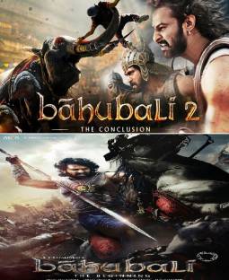 Baahubali: The Beginning & Baahubali 2: The Conclusion in Hindi (pack of 2) in HD print it's burn data dvd play only computer & laptop it's not original without poster