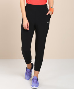 NIKE Solid Women Black Track Pants 