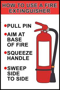 How To Use A Fire Extinguisher Waterproof Vinyl Sticker Poster ...