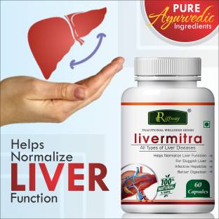 Riffway Livermitra herbal capsules for improving liver system Total AYurvedic