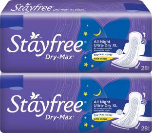STAYFREE Dry-Max All Night XL Wings Sanitary Pad