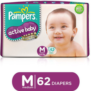 baby taped diapers