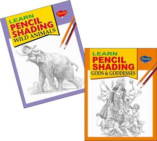 Set Of 2 Pencil Activity Books, Learn Pencil Shading Wild Animals And Learn Pencil Shading Gods & Goddesses: Buy Set Of 2 Pencil Activity Books, Learn Pencil Shading Wild Animals And Learn Set Of 2 Pencil Activity Books, Learn Pencil Shading Wild Animals And Learn Pencil Shading Gods & Goddesses: Buy Set Of 2 Pencil Activity Books, Learn Pencil Shading Wild Animals And Learn