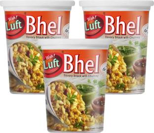 wah luft Instant and Delicious Bhel Puri Cup - 100g Each