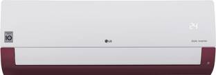 LG 1.5 Ton 5 Star Split Dual Inverter AC  - White, Maroon