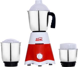 Silver Home ST_A_R Mixer Grinder 2_mixer Grinder 500 Mixer Grinder (3 Jars, RED AND WHITE)