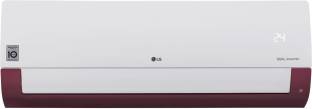 LG 1.5 Ton 3 Star Split Dual Inverter AC  - White, Maroon