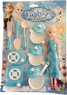 baby doll and kitchen set