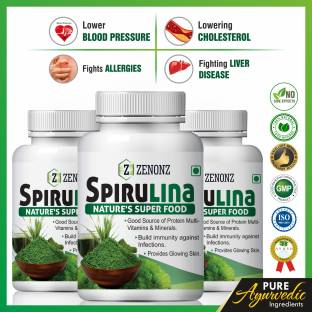 zenonz Spirulina for super food capsules 100% Natural