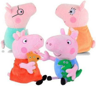 peppa pig 4 pack family plush