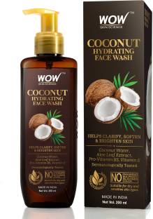 WOW SKIN SCIENCE Coconut Hydrating  with Coconut Water, - For Clarifying, Softening & Brightening Skin - No Parabens, Sulphate, Silicones & Color Face Wash