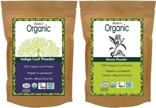 Radico Organic Henna & Indigo powder combo
