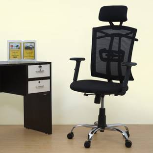Lakdi Contemporary Ergonomic Armrest Headrest Adjustable Mesh Chair For Conference Study Office Swivel High Back Black Fabric Office Executive Chair Price In India Buy Lakdi Contemporary Ergonomic Armrest Headrest Adjustable Mesh