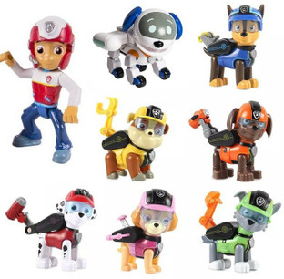 bundle of four paw patrol mini figures