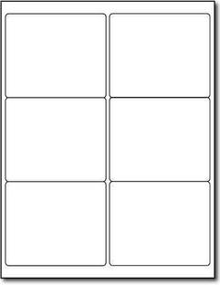 Etree A4 Size Multi Purpose White Self Adhesive Label/Sticker for Printer (Lable Size 99 x 93 mm, 6 Lable in A4)- 6 Sticker Per Sheet - 50 Sheets Pack ...