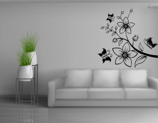 Butterfly Bedrooms Wall Sticker Butterfly Colorful Decals Decoration Décor Flowers 