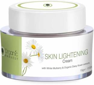 Organic Harvest Skin Lightening Cream, Helps in Reducing Dark Spots & Pigmentation, ECOCERT & PeTA Certified, Paraben & Sulphate Free