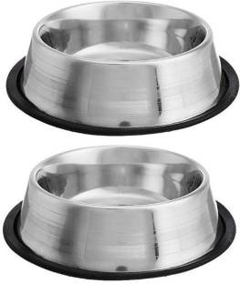 PETS EMPIRE Round Stainless Steel Pet Bowl