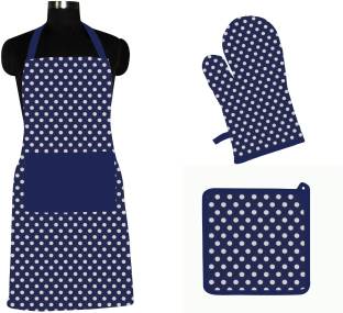 Flipkart SmartBuy Blue, White Cotton Kitchen Linen Set