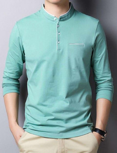 Seven Rocks Solid Men Mandarin Collar 