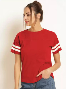 TARGET SUCCESS Striped Women Round Neck 