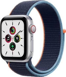 Add to Compare APPLE Watch SE GPS + Cellular MYEG2HN/A 40 mm Silver Aluminium Case with Deep Navy Sport Loop 4.62,406 Ratings & 196 Reviews GPS + Cellular model lets you call, text and get directions without your phone Large Retina OLED display Up to 2x faster processor than Series 3 Track your daily activity on Apple Watch and see your trends in the Fitness app on iPhone Measure workouts like running, walking, cycling, yoga, swimming and dance Swimproof design| Store and stream music and podcasts High and low heart rate notifications and irregular heart rhythm notification With Call Function Touchscreen Fitness & Outdoor Battery Runtime: Upto 18 hrs 1 Year Manufacturer Warranty ₹33,900 Free delivery Bank Offer
