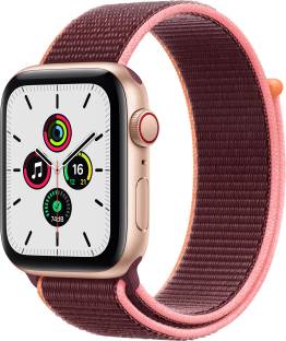 Currently unavailable Add to Compare APPLE Watch SE GPS + Cellular MYEY2HN/A 44 mm Gold Aluminium Case with Plum Sport Loop 4.62,406 Ratings & 196 Reviews GPS + Cellular model lets you call, text and get directions without your phone Large Retina OLED display Up to 2x faster processor than Series 3 Track your daily activity on Apple Watch and see your trends in the Fitness app on iPhone Measure workouts like running, walking, cycling, yoga, swimming and dance Swimproof design| Store and stream music and podcasts High and low heart rate notifications and irregular heart rhythm notification With Call Function Touchscreen Fitness & Outdoor Battery Runtime: Upto 18 hrs 1 Year Manufacturer Warranty ₹36,900 Free delivery Bank Offer