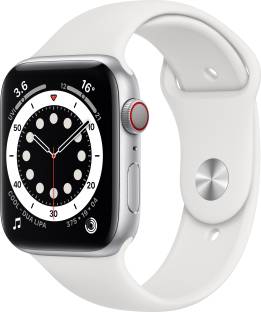 APPLE Watch Series 6 GPS + Cellular MG2C3HN/A 44 mm Silver Aluminium Case with White Sport Band