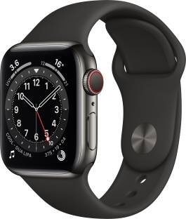 APPLE Watch Series 6 GPS + Cellular M06X3HN/A 40 mm Graphite Stainless Steel Case with Black Sport Ban...