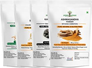 Organivorous Ashwagandha, Safed Musli, Shatavari & Kaunch Beej Powder | Natural & Pure