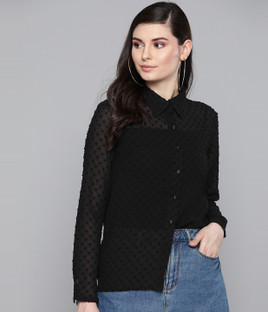 Buy SASSAFRAS Women Self Design Casual 