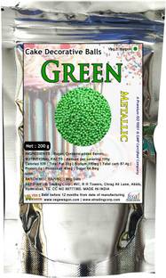 Veg E Wagon Metallic Green Small Size Cake Decorative Balls 200 G Pouch Sprinkles Price In India Buy Veg E Wagon Metallic Green Small Size Cake Decorative