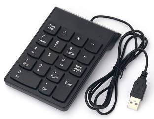 coolcold Wired Number Keyboard Slim Mini Numeric keyboard pad 18 Keys for Laptop Notebook Desktop Wired USB Laptop Keyboard