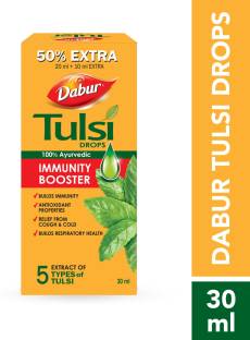 Dabur Tulsi Drops- 50% Extra: for Natural Immunity Boosting: (20ml +10ml Free)